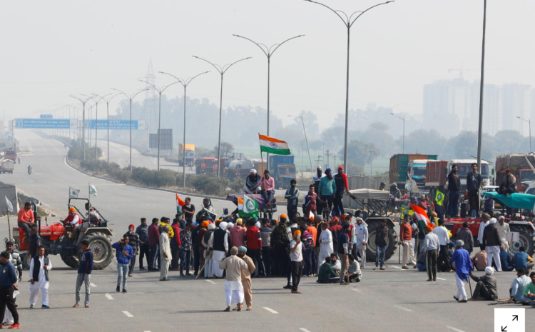  Tractors, trucks block India’s roads as farm protests widen