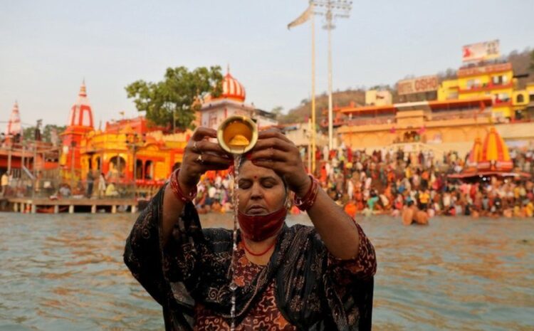 Haridwar: Crowds surging at Kumbh Mela as India overtakes Brazil in Covid cases