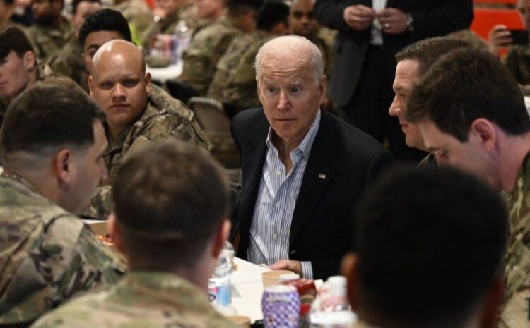 World freedoms at stake, President Biden tells US troops