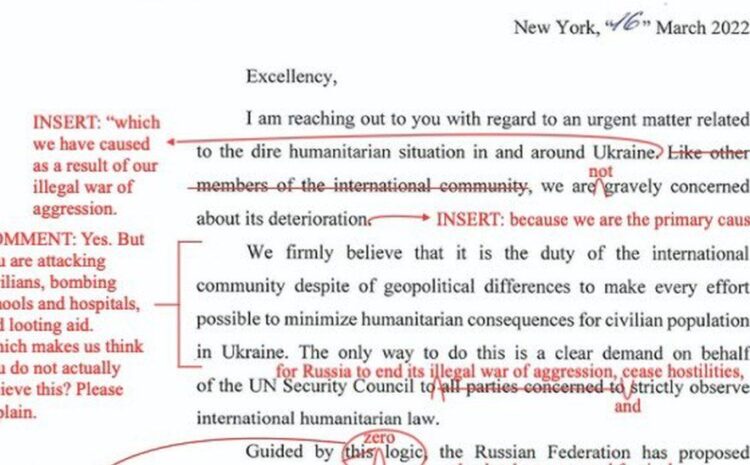 Diplomats spar over ‘edited’ Russian letter