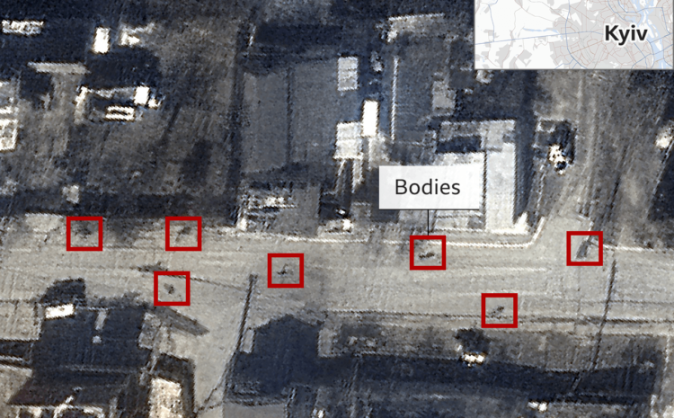  Bucha killings: Satellite image of bodies site contradicts Russian claims