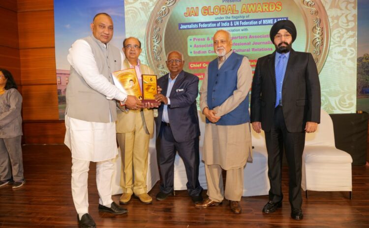  29th JAI GLOBAL AWARDS by Journalist Association of India : Dr. H K Sethi