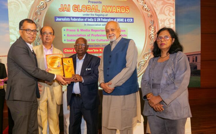  29th JAI GLOBAL AWARDS by Journalist Association of India under the flagship of Journalists Federation of India: Dr. H K Sethi