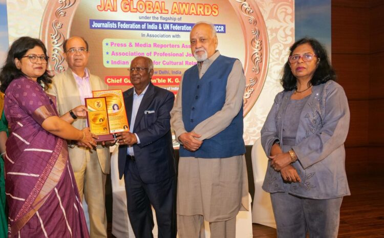  29th JAI GLOBAL AWARDS by Journalist Association of India under the flagship of Journalists Federation of India: Dr. H K Sethi